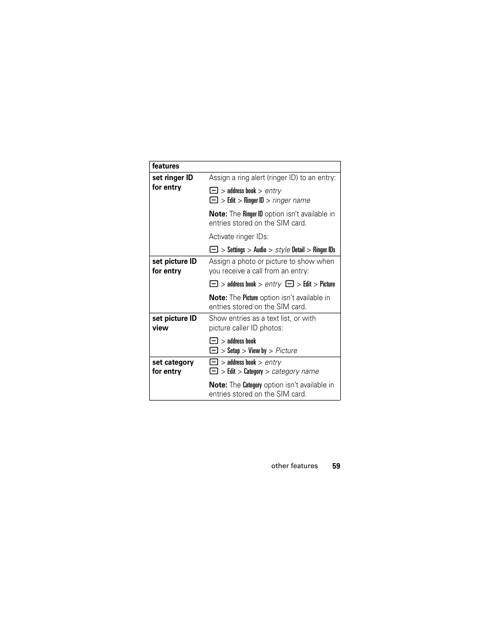 Motorola Cingular SLVR User Manual | Page 61 / 218