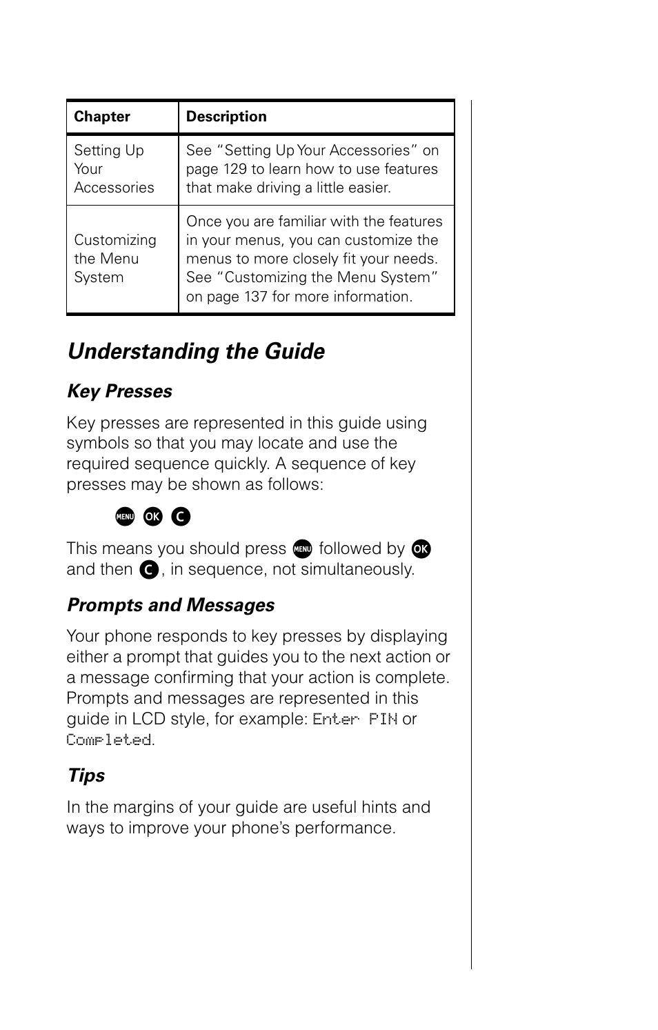 Understanding the guide | Motorola 9520 User Manual | Page 15 / 174