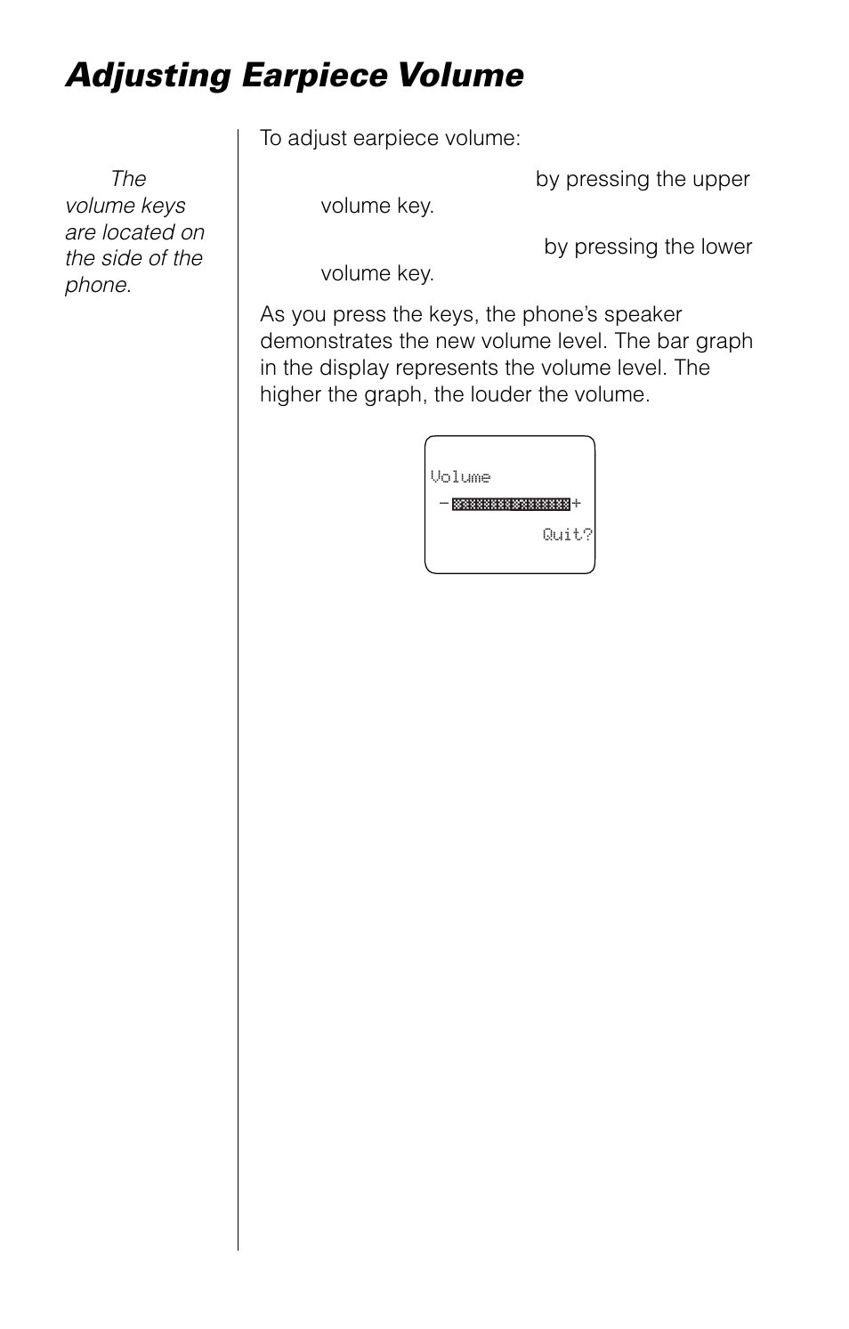 Adjusting earpiece volume | Motorola 9520 User Manual | Page 36 / 174