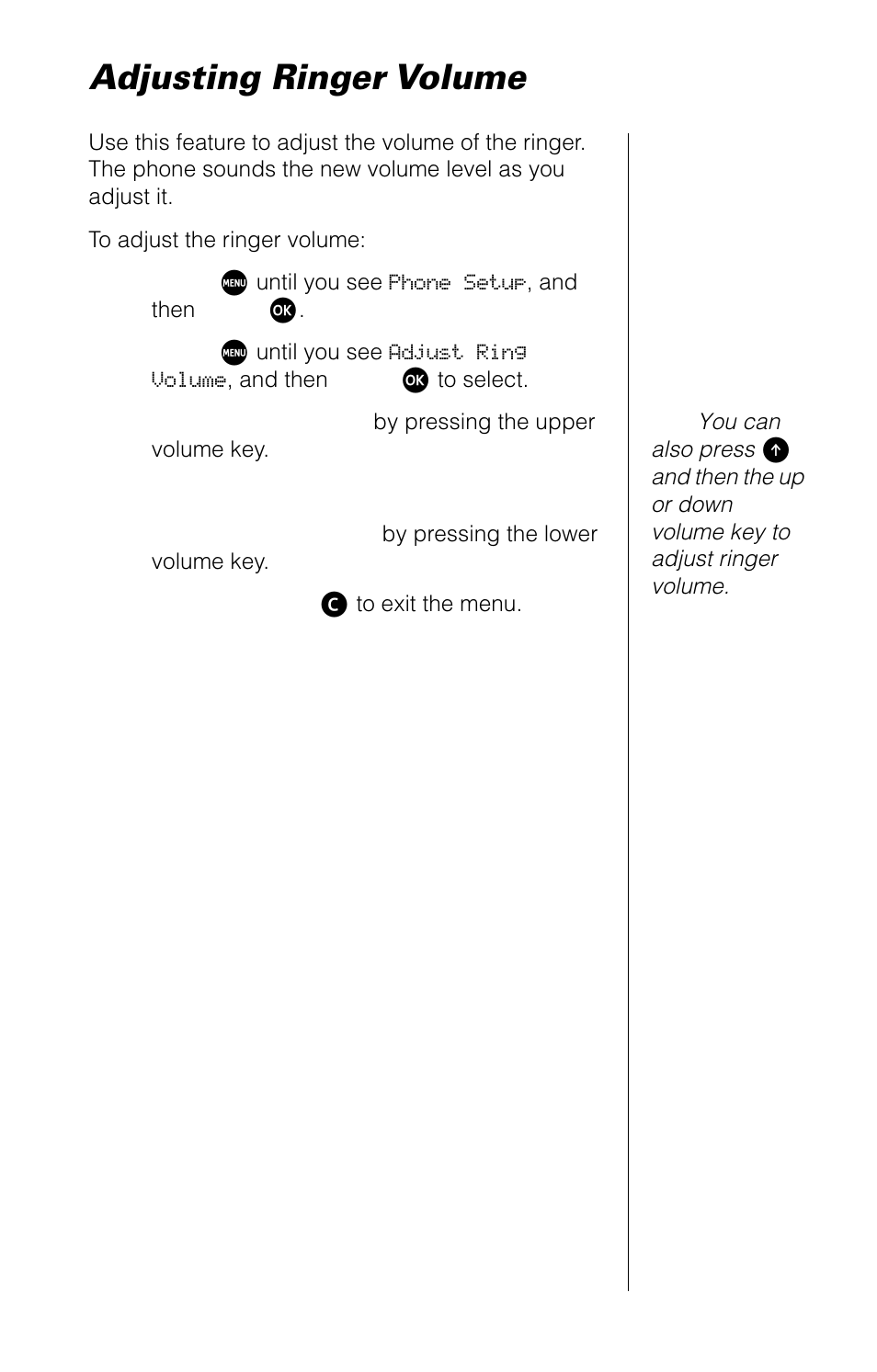 Adjusting ringer volume | Motorola 9520 User Manual | Page 37 / 174