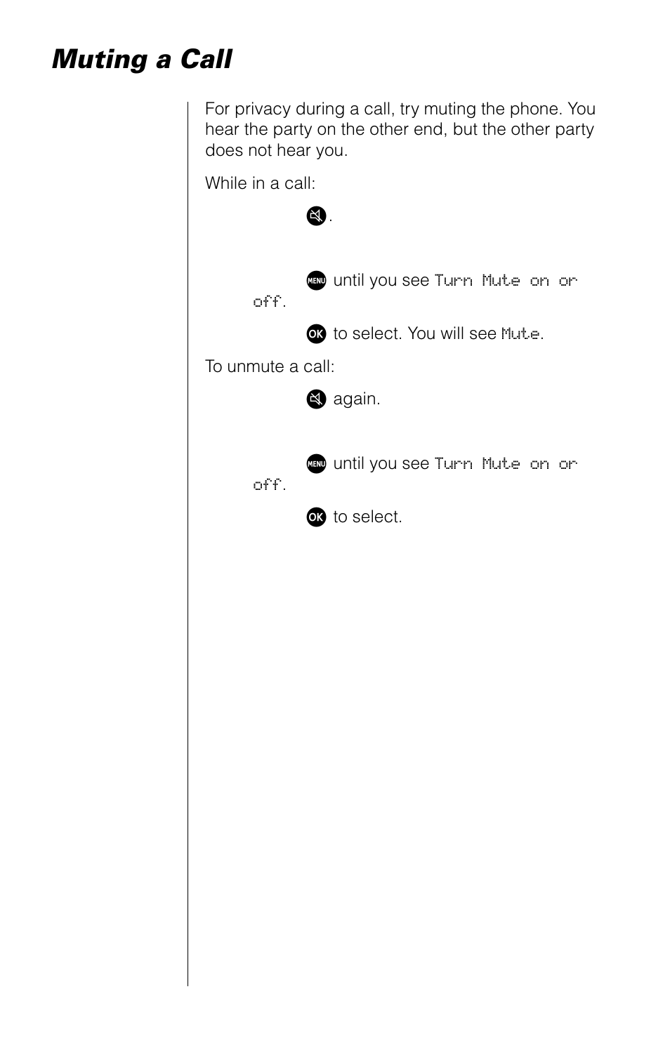 Muting a call | Motorola 9520 User Manual | Page 40 / 174