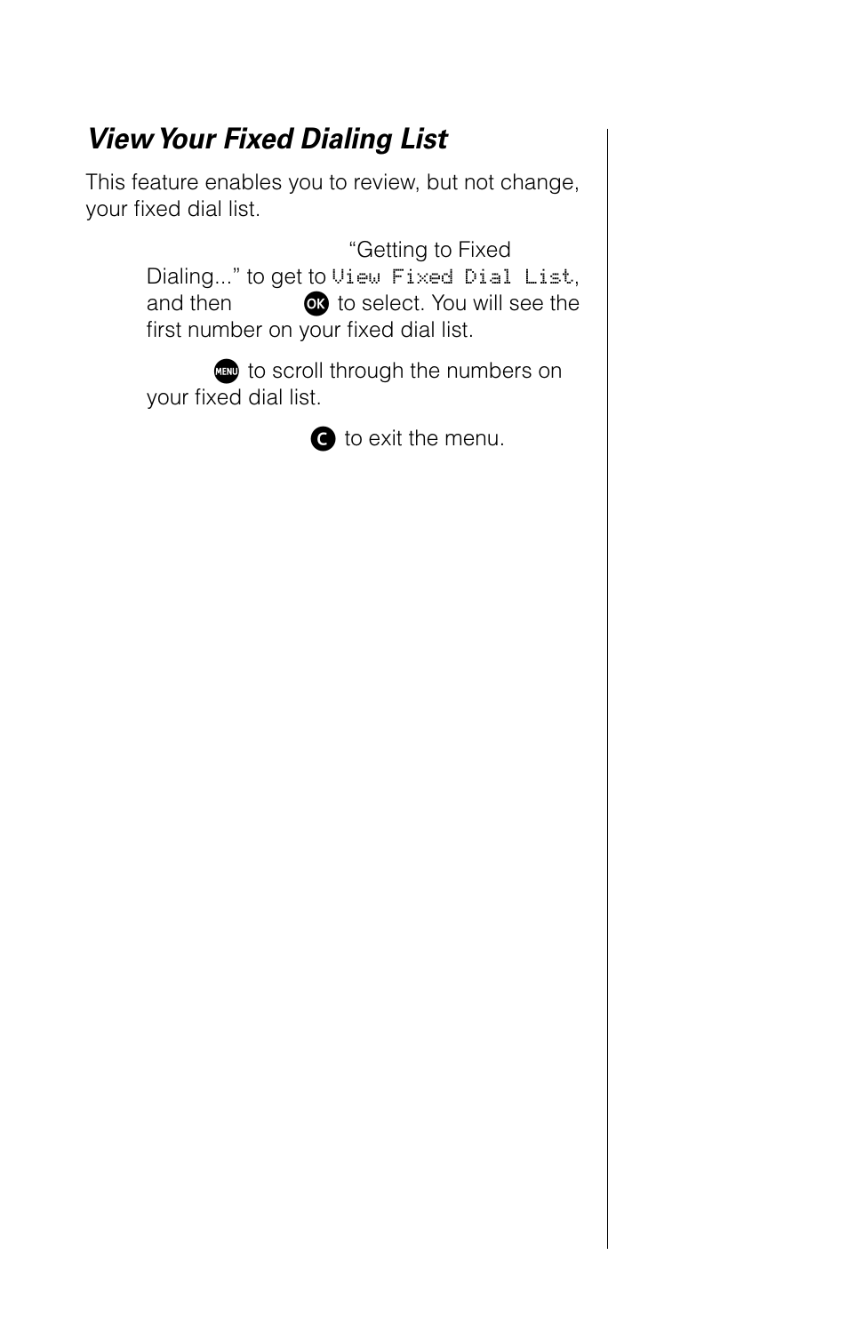 View your fixed dialing list | Motorola 9520 User Manual | Page 71 / 174