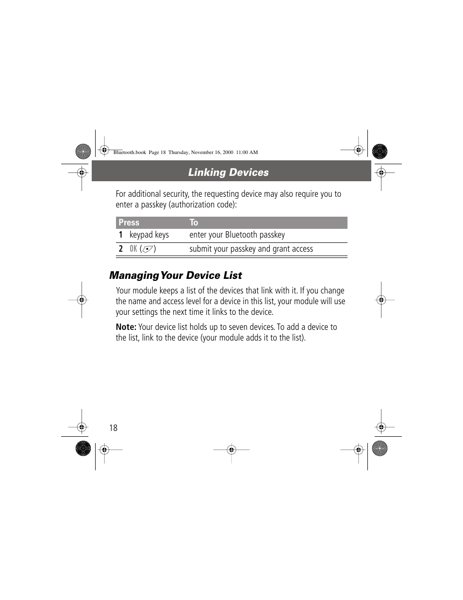 Motorola Bluetooth Module User Manual | Page 18 / 23