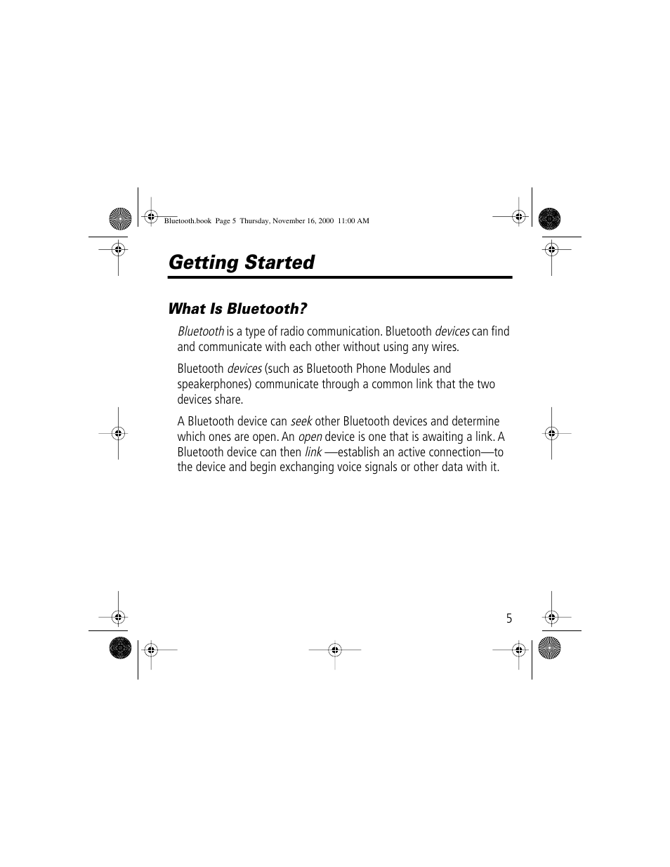 Getting started | Motorola Bluetooth Module User Manual | Page 5 / 23