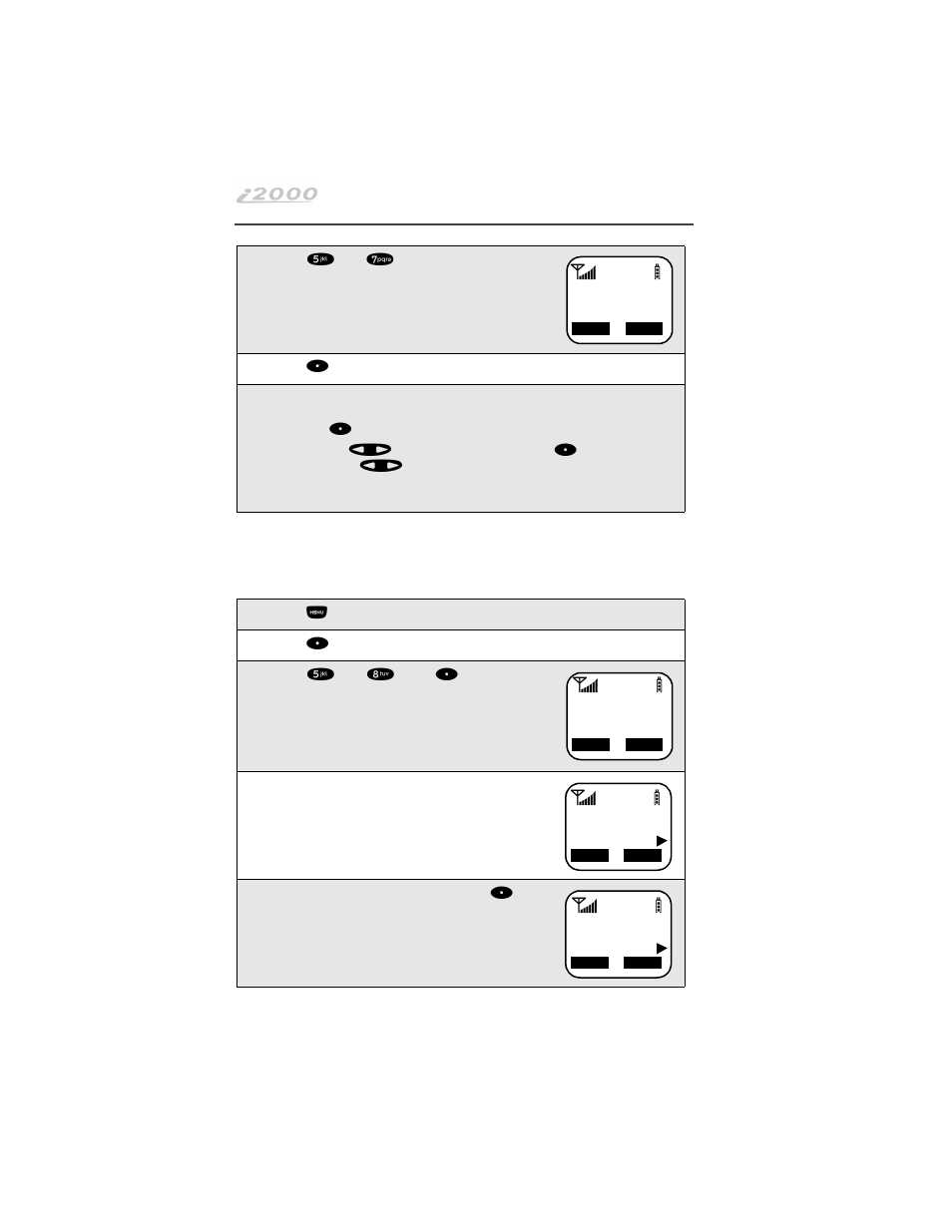 3 press 5 then 7, 4 press o under “ok, 1 press n until you see the “prgm” menu selection | 2 press o under “prgm, 3 press 5 then 8. press o under “ok, Creating your phone’s network priority list | Motorola i2000 User Manual | Page 70 / 122