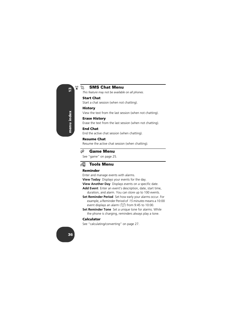 Motorola 2001 Portable Cell Phone User Manual | Page 40 / 70