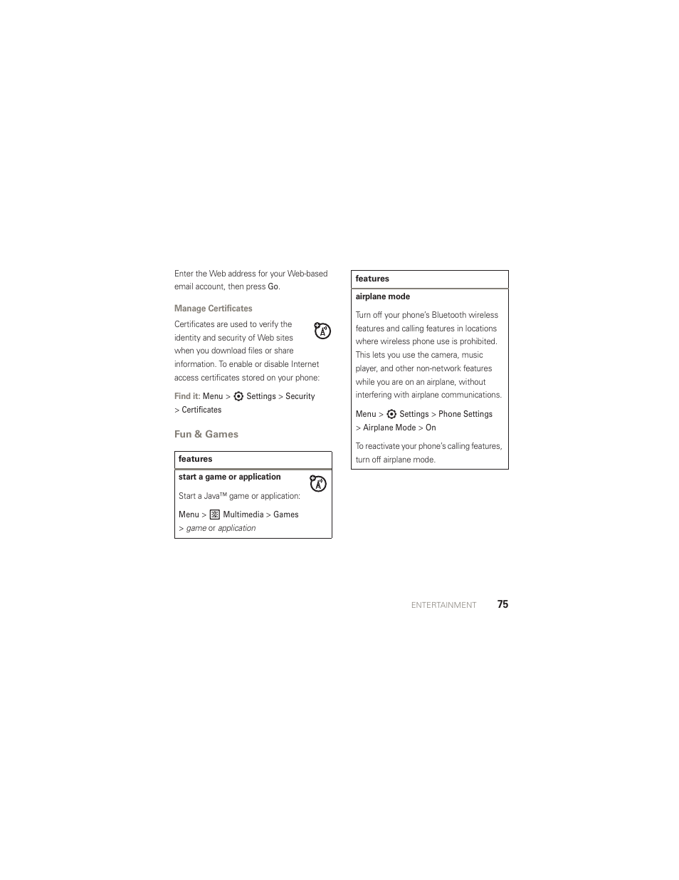 Fun & games | Motorola AURA R1 User Manual | Page 77 / 106