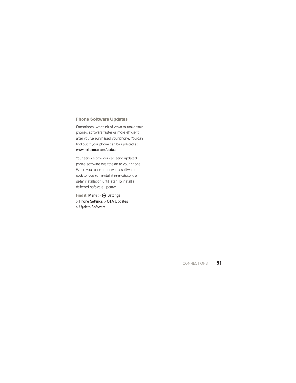Phone software updates | Motorola AURA R1 User Manual | Page 93 / 106