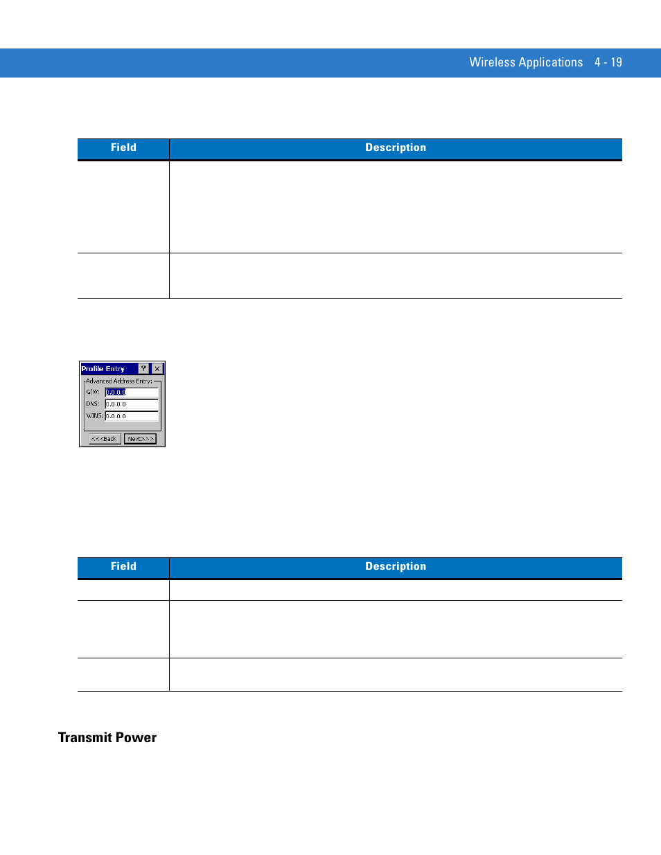 Transmit power, Transmit power -19 | Motorola VC5090 User Manual | Page 113 / 258