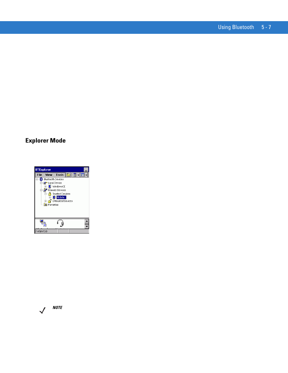 Explorer mode, Explorer mode -7 | Motorola VC5090 User Manual | Page 141 / 258