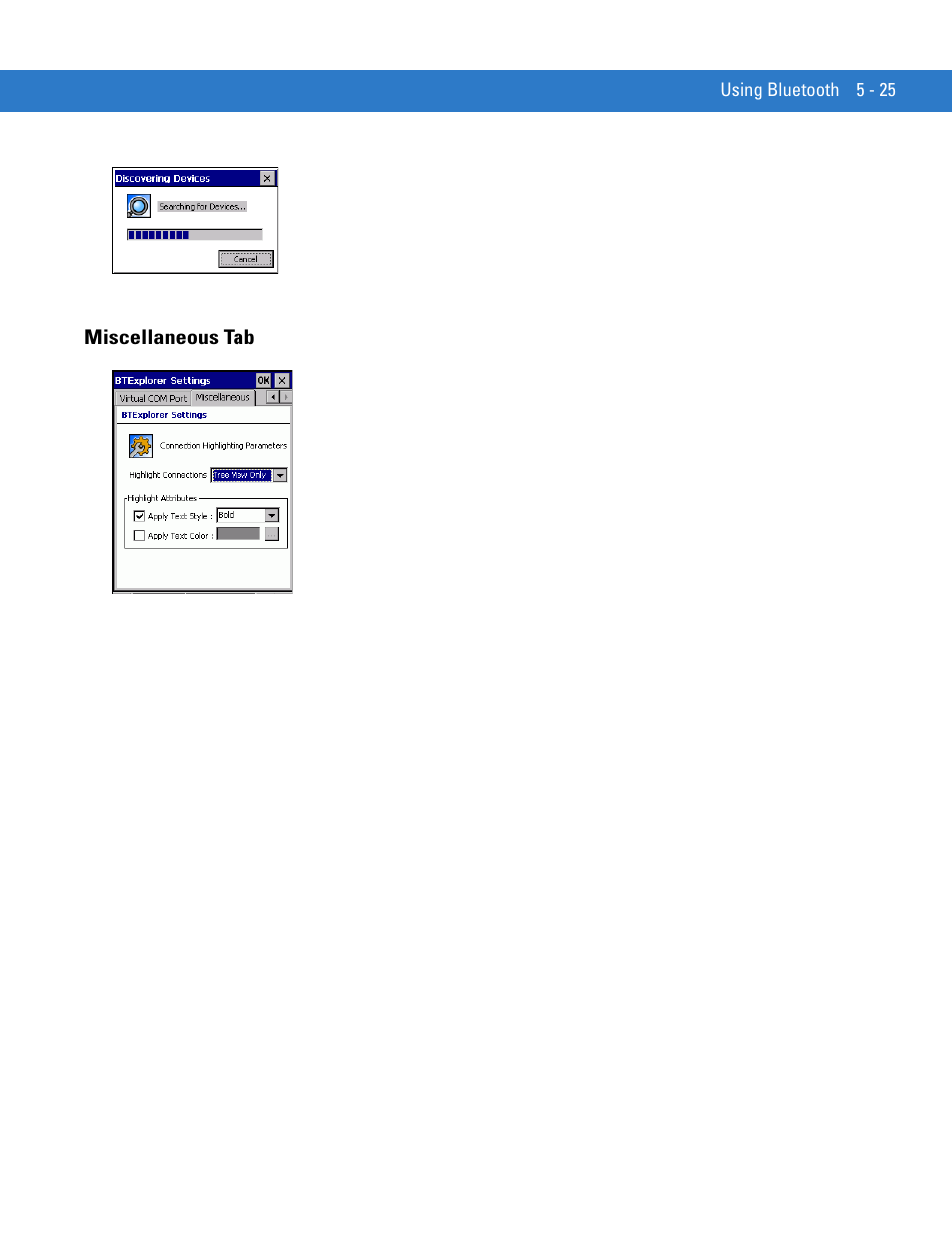 Miscellaneous tab, Miscellaneous tab -25 | Motorola VC5090 User Manual | Page 159 / 258