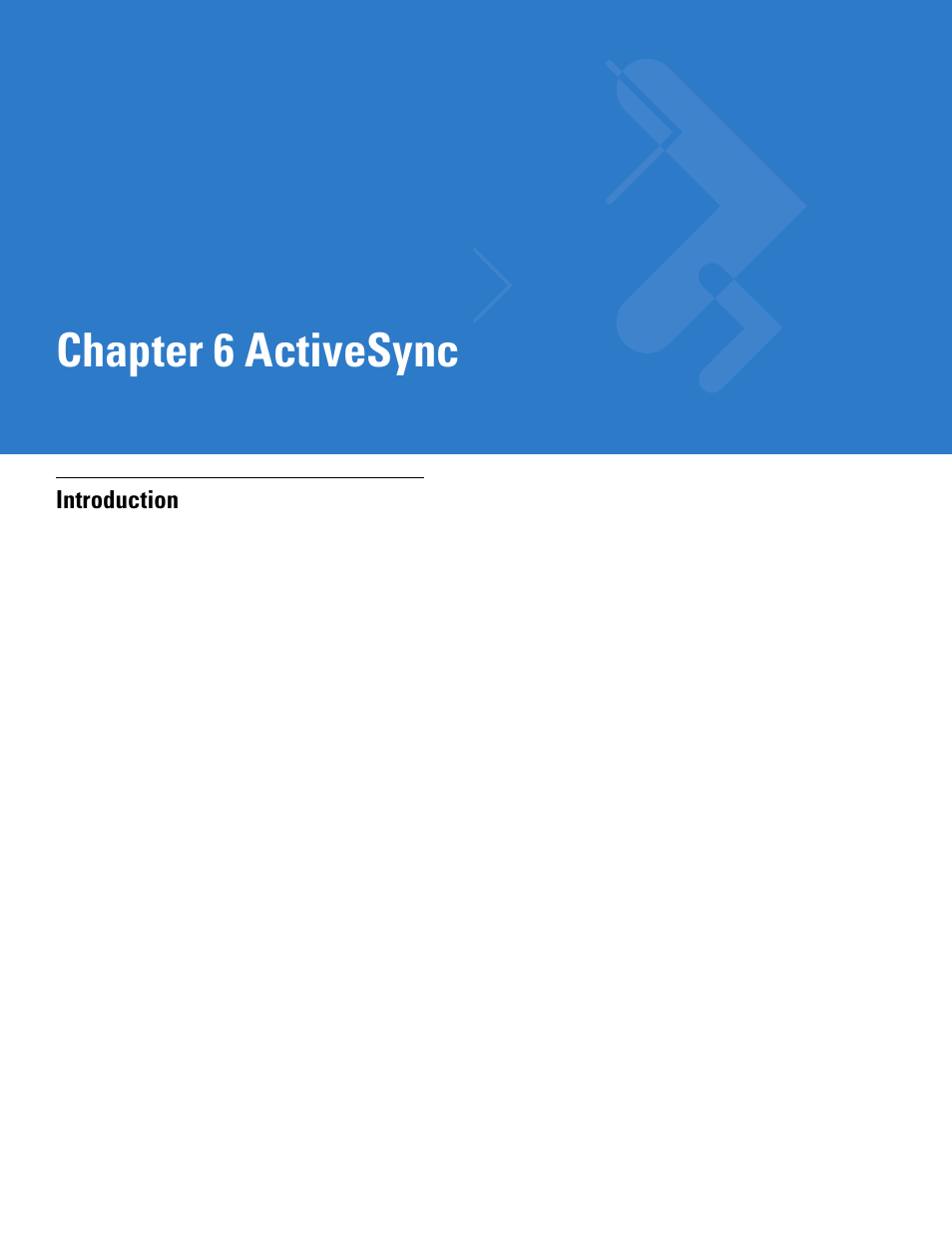 Activesync, Introduction, Chapter 6: activesync | Introduction -1, Chapter 6, activesync, Provides instructions, Chapter 6 activesync | Motorola VC5090 User Manual | Page 161 / 258