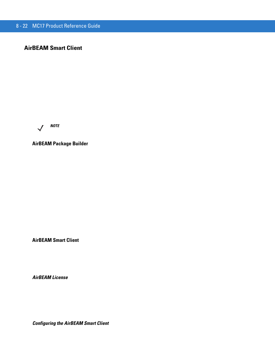 Airbeam smart client, Airbeam package builder, Airbeam smart client -22 | Motorola VC5090 User Manual | Page 212 / 258