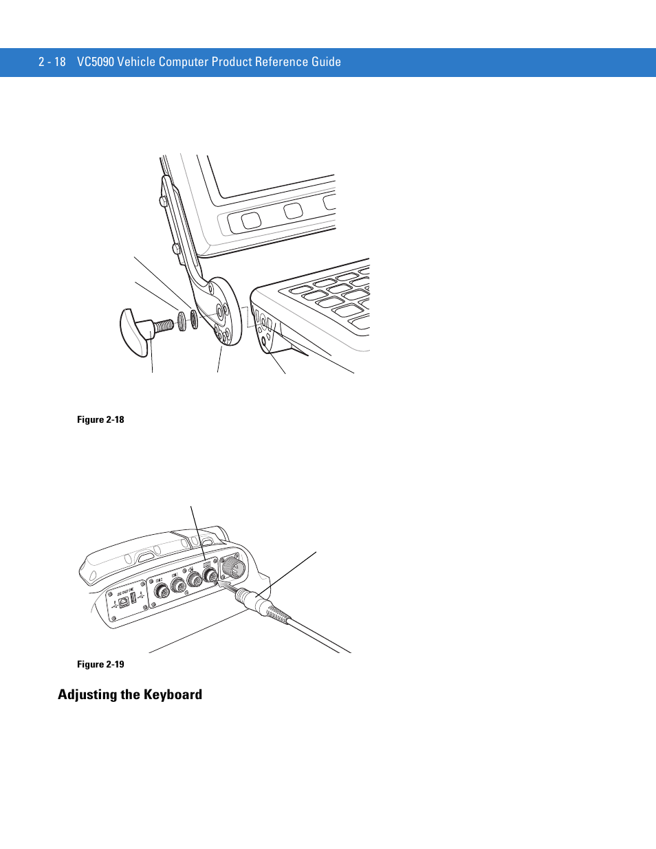 Adjusting the keyboard, Adjusting the keyboard -18 | Motorola VC5090 User Manual | Page 46 / 258