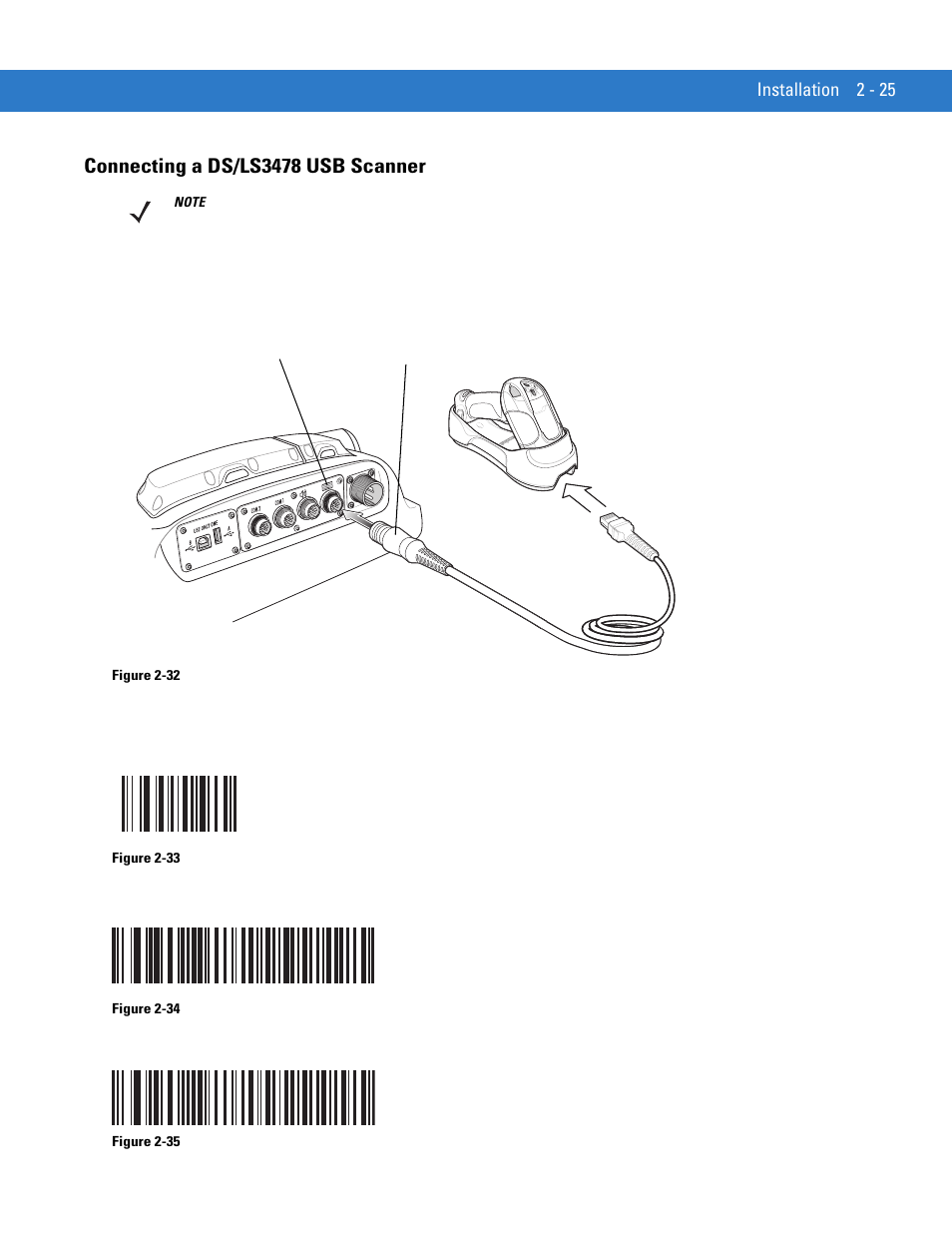 Connecting a ds/ls3478 usb scanner, Connecting a ds/ls3478 usb scanner -25 | Motorola VC5090 User Manual | Page 53 / 258