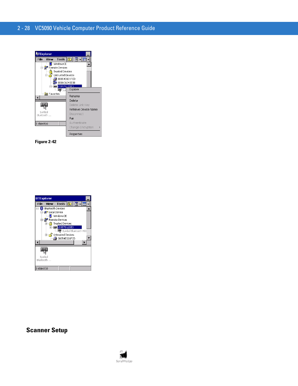 Scanner setup, Scanner setup -28 | Motorola VC5090 User Manual | Page 56 / 258