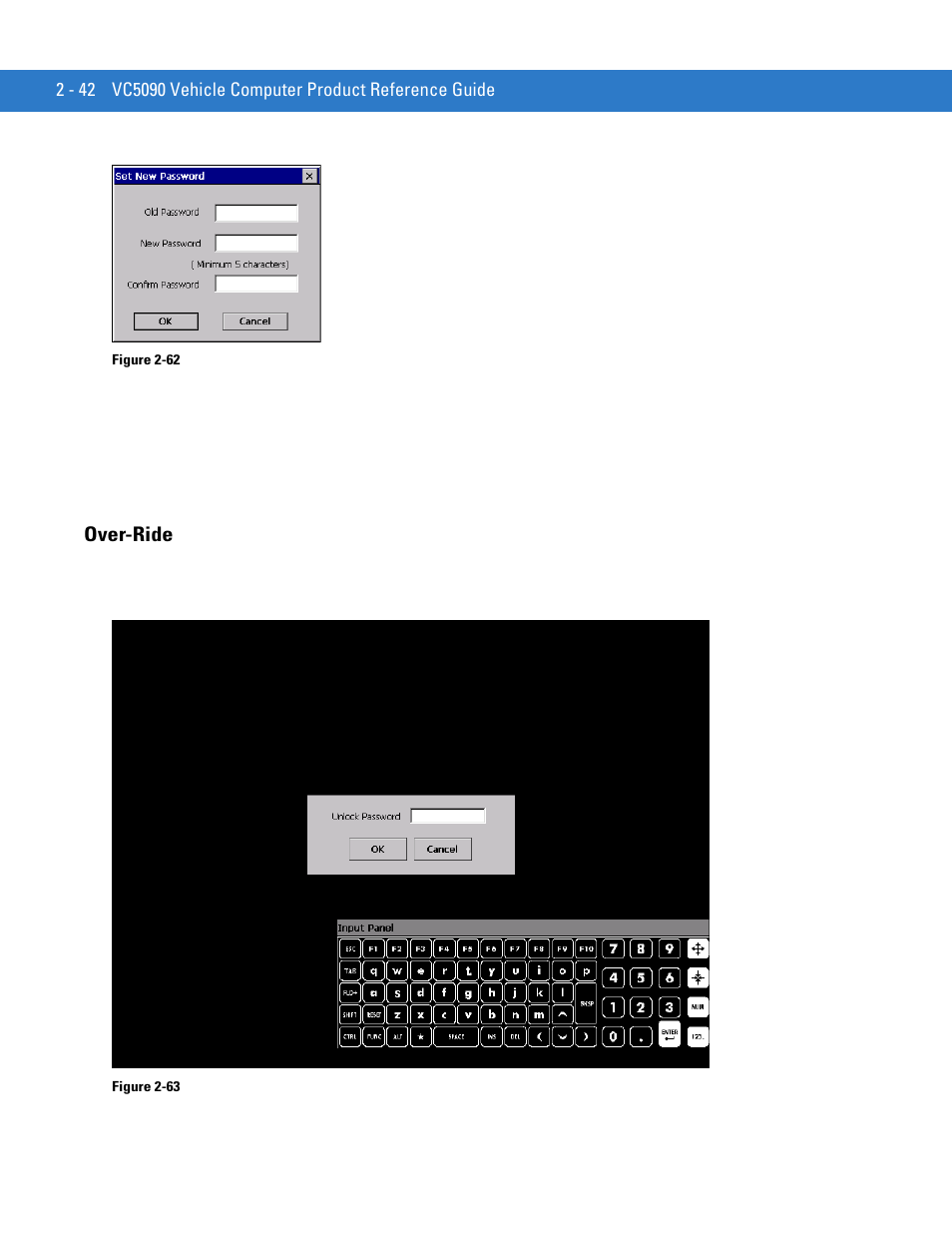 Over-ride, Over-ride -42 | Motorola VC5090 User Manual | Page 70 / 258