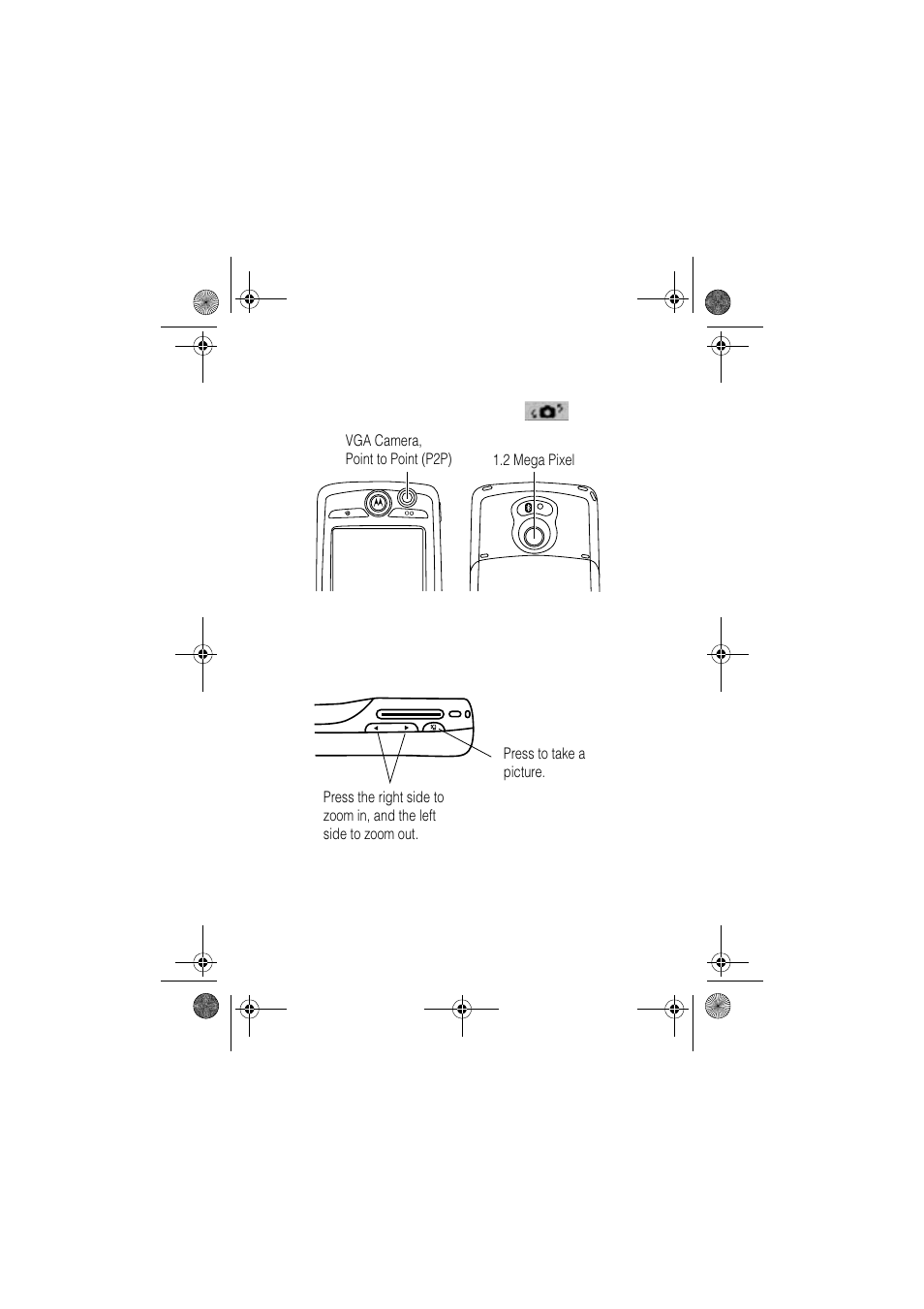 Using the front and back camera lens, Using the camera control keys | Motorola A1000 User Manual | Page 102 / 122