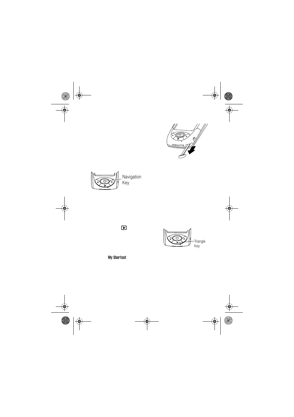 Using touchscreen control, Using the 8-way navigation key, Using the triangle key | Motorola A1000 User Manual | Page 27 / 122