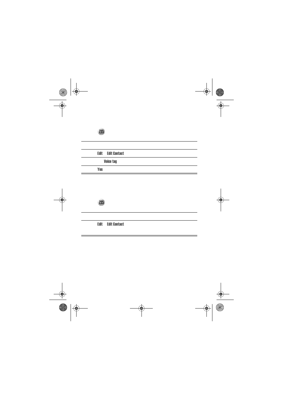 Editing contacts, Deleting voice tags | Motorola A1000 User Manual | Page 60 / 122