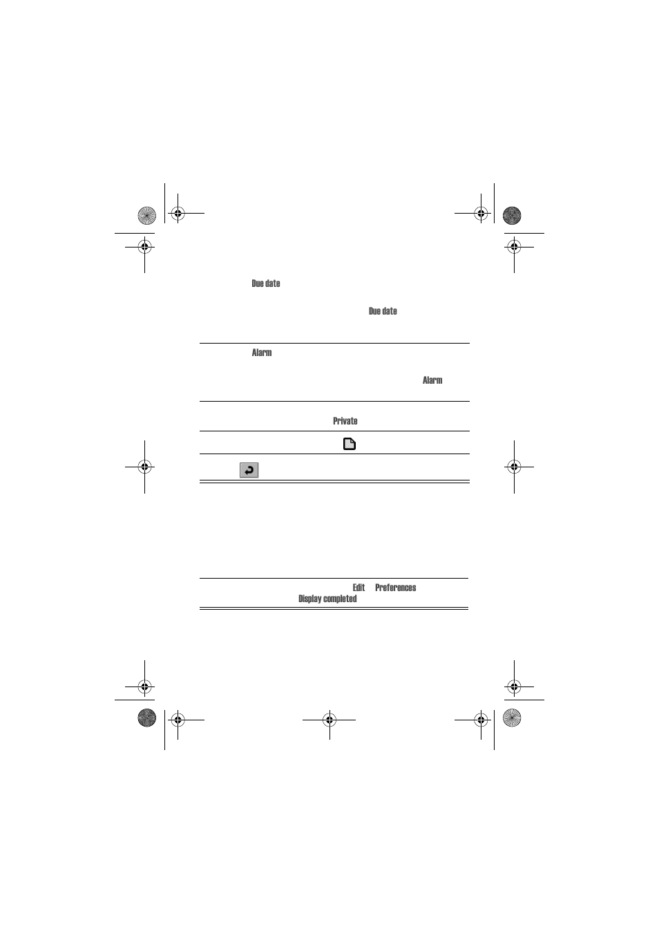 Marking tasks as complete | Motorola A1000 User Manual | Page 81 / 122