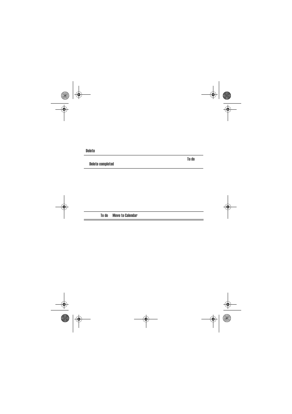 Deleting entries, Moving entries to calendar | Motorola A1000 User Manual | Page 82 / 122