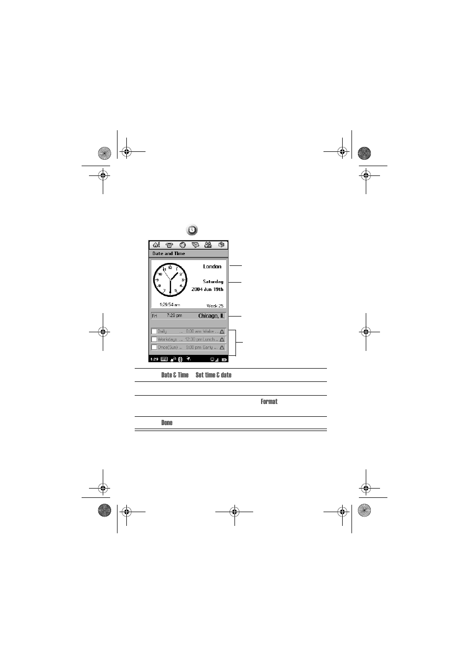 Setting the time and date | Motorola A1000 User Manual | Page 84 / 122