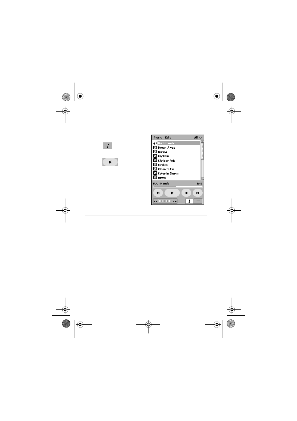 Playing a music playlist | Motorola A1000 User Manual | Page 98 / 122