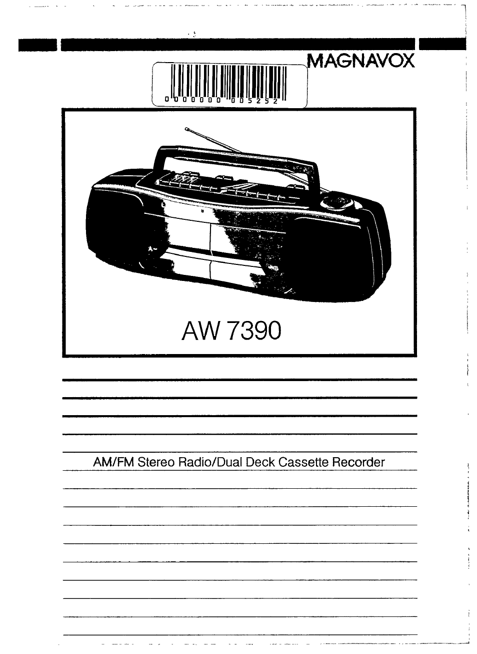Motorola AW 7390 User Manual | 6 pages