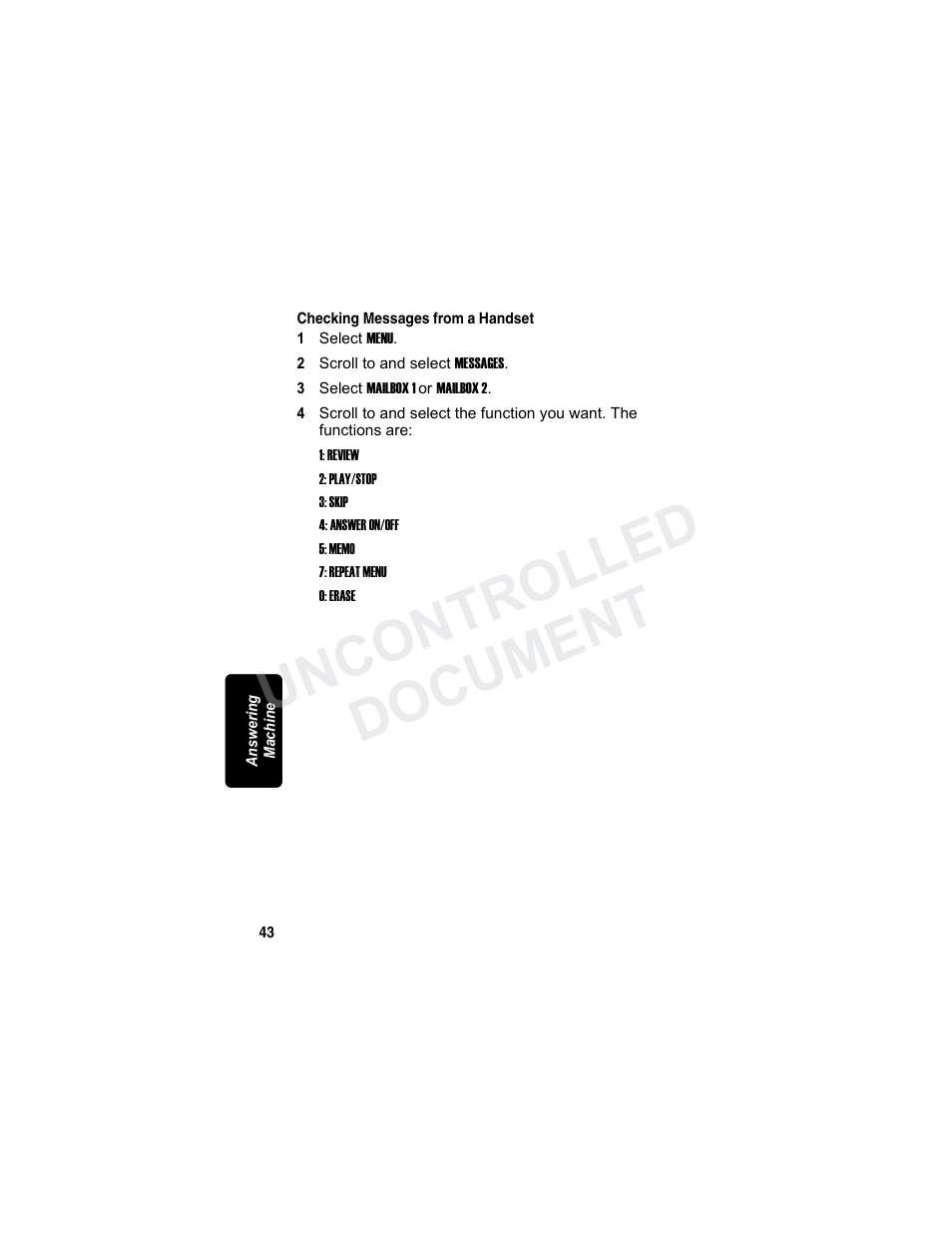 Uncontrolled document | Motorola MD7080 Series User Manual | Page 59 / 68