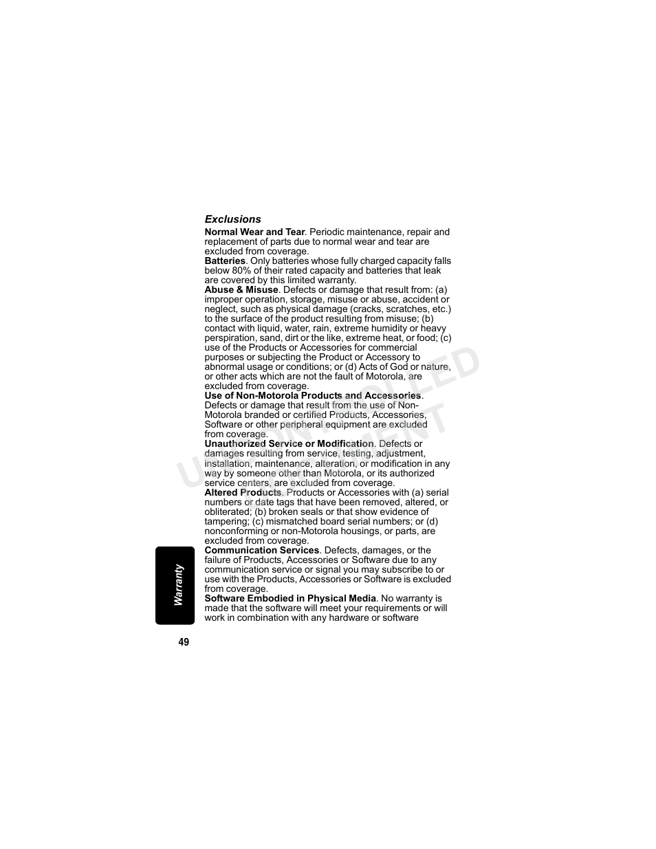 Uncontrolled document | Motorola MD7080 Series User Manual | Page 65 / 68