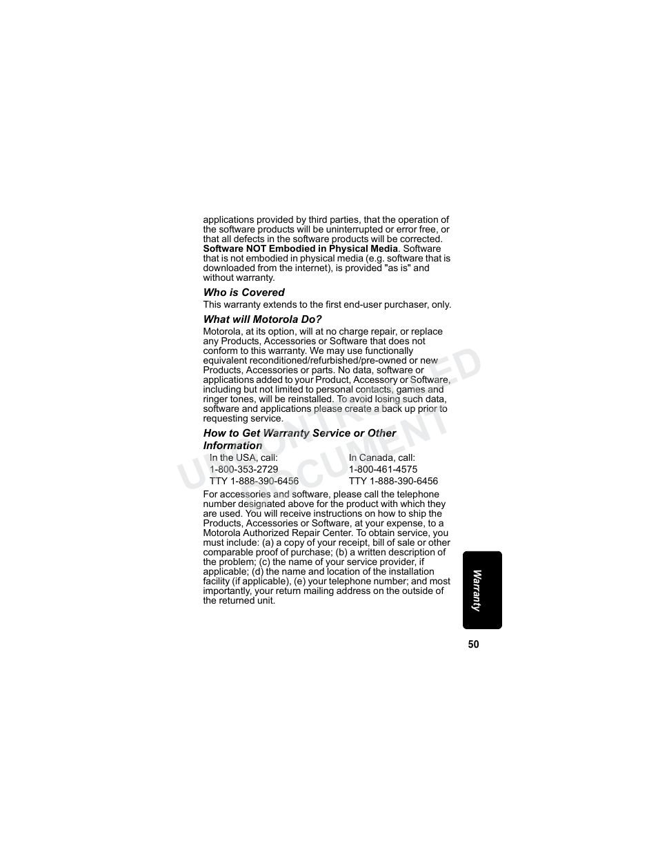 Uncontrolled document | Motorola MD7080 Series User Manual | Page 66 / 68