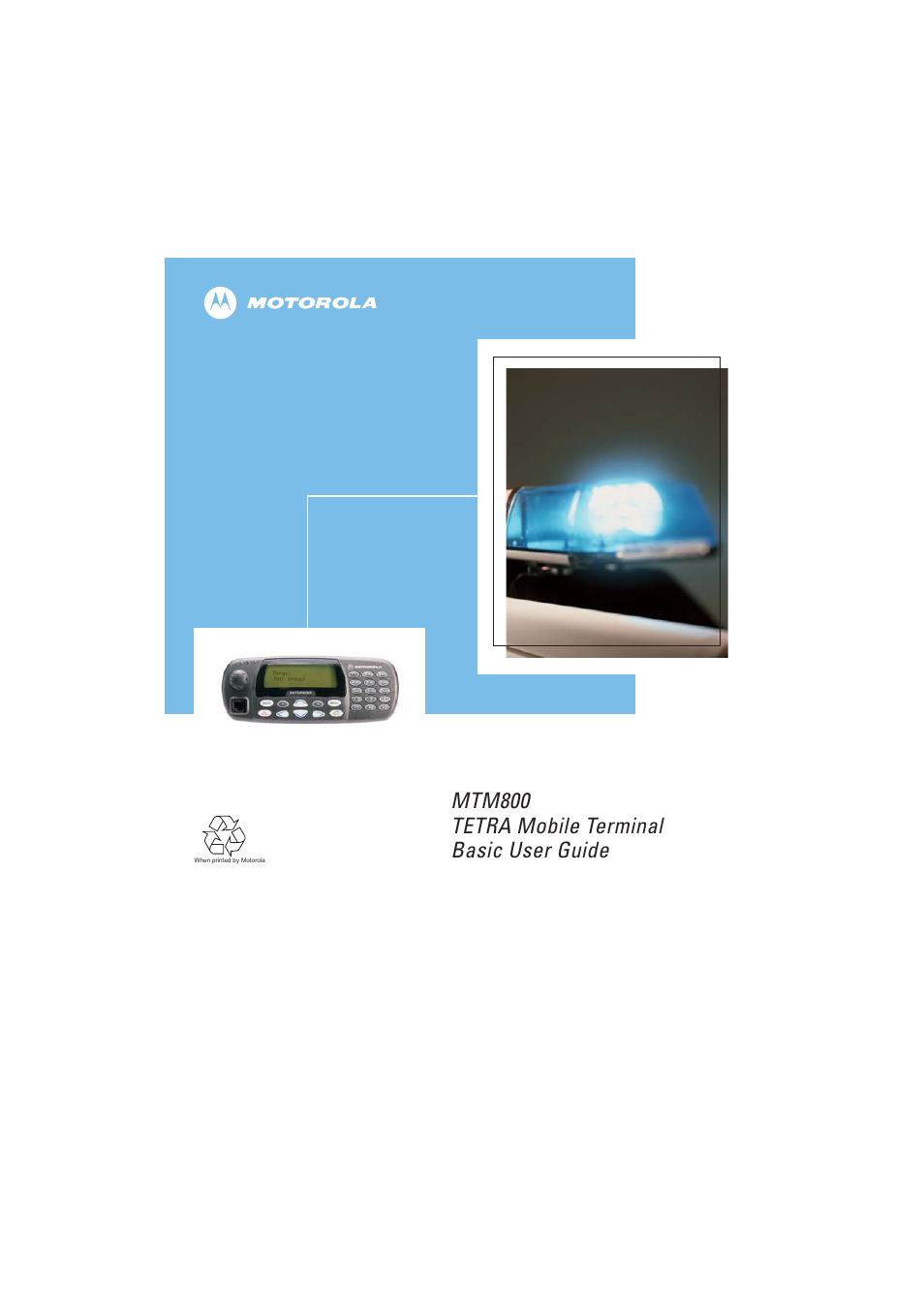 Motorola TETRA MTM800 User Manual | 168 pages