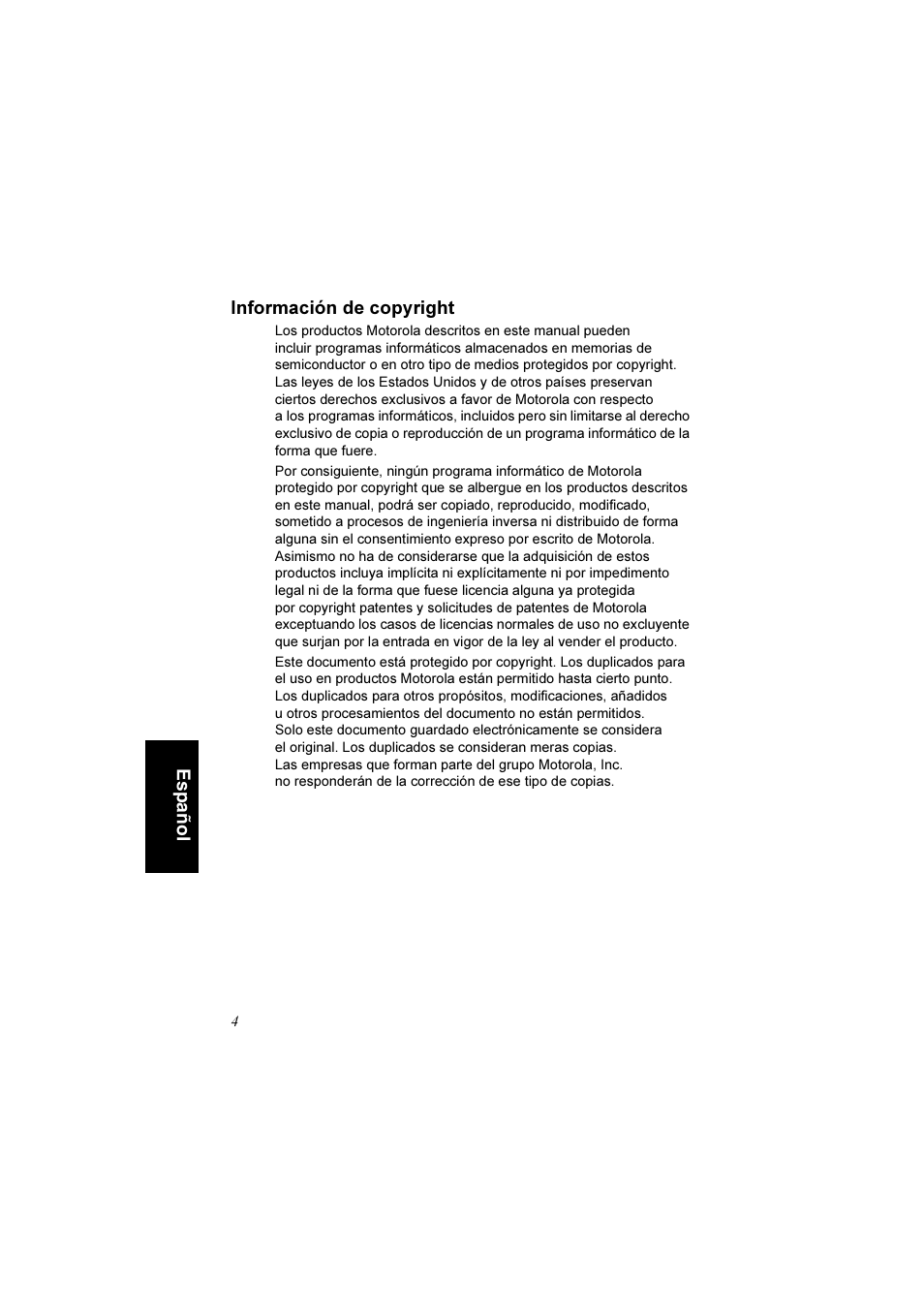 Información de copyright | Motorola TETRA MTM800 User Manual | Page 104 / 168