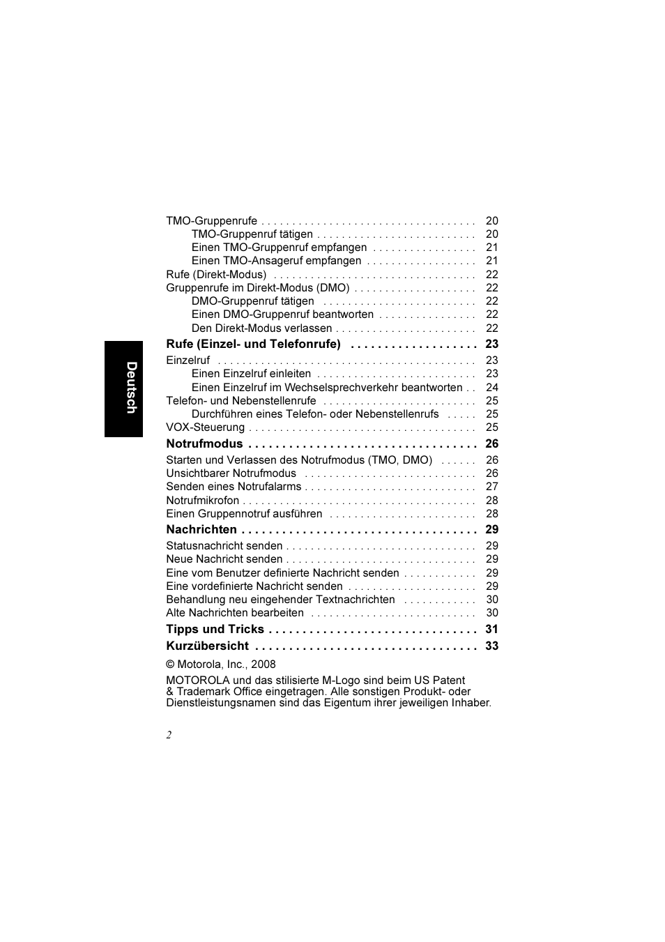 Motorola TETRA MTM800 User Manual | Page 34 / 168