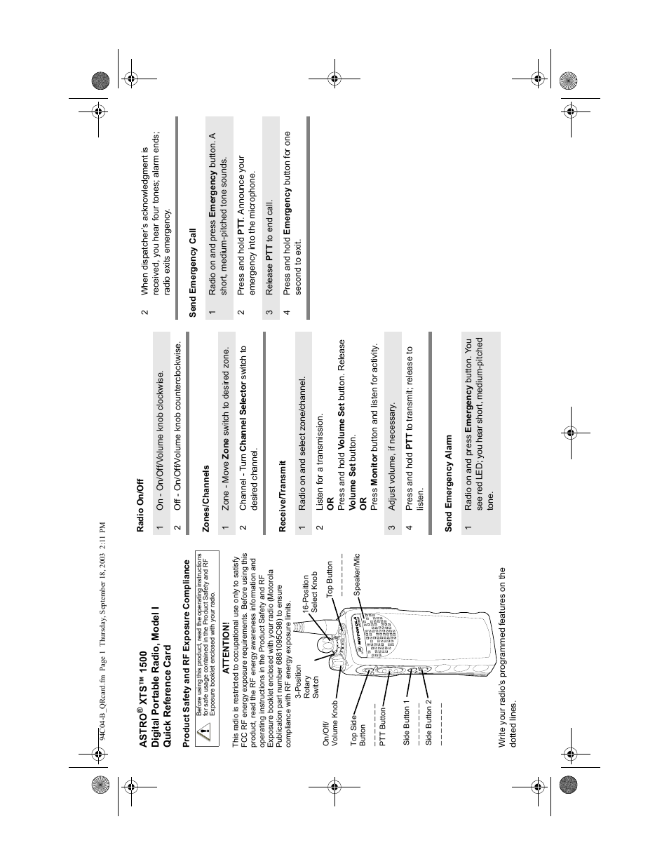 Motorola XTSTM 1500 User Manual | Page 3 / 66