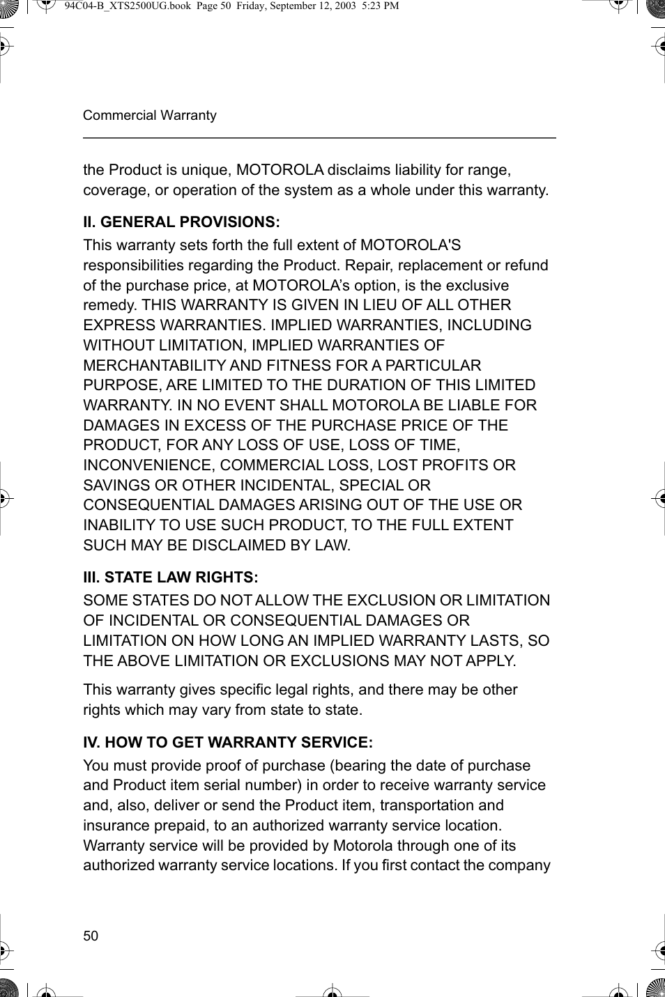 Motorola XTSTM 1500 User Manual | Page 60 / 66