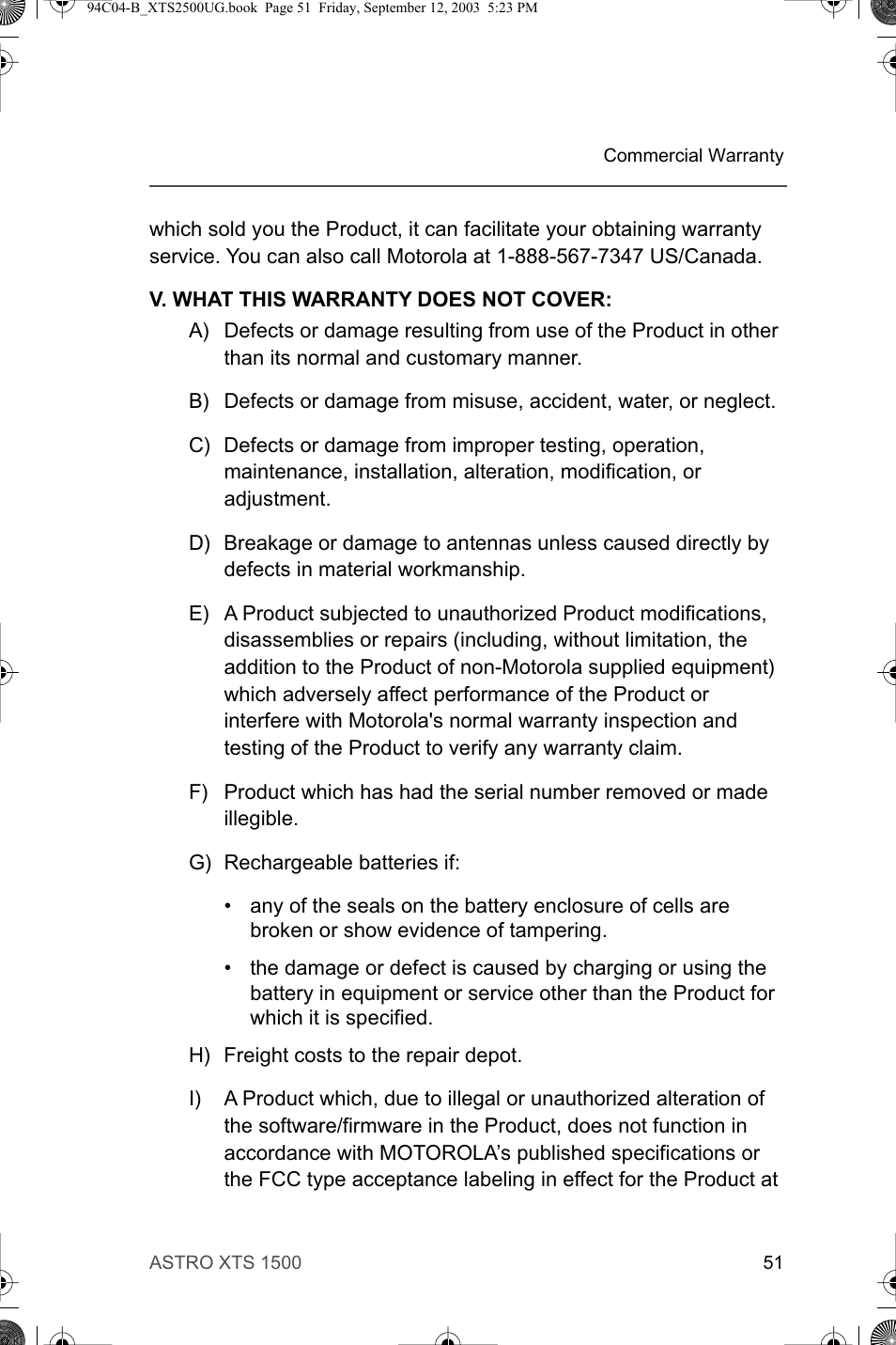 Motorola XTSTM 1500 User Manual | Page 61 / 66