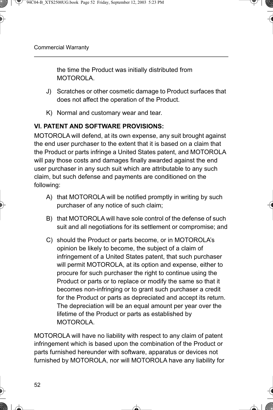 Motorola XTSTM 1500 User Manual | Page 62 / 66