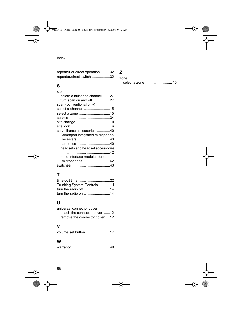 Motorola XTSTM 1500 User Manual | Page 66 / 66