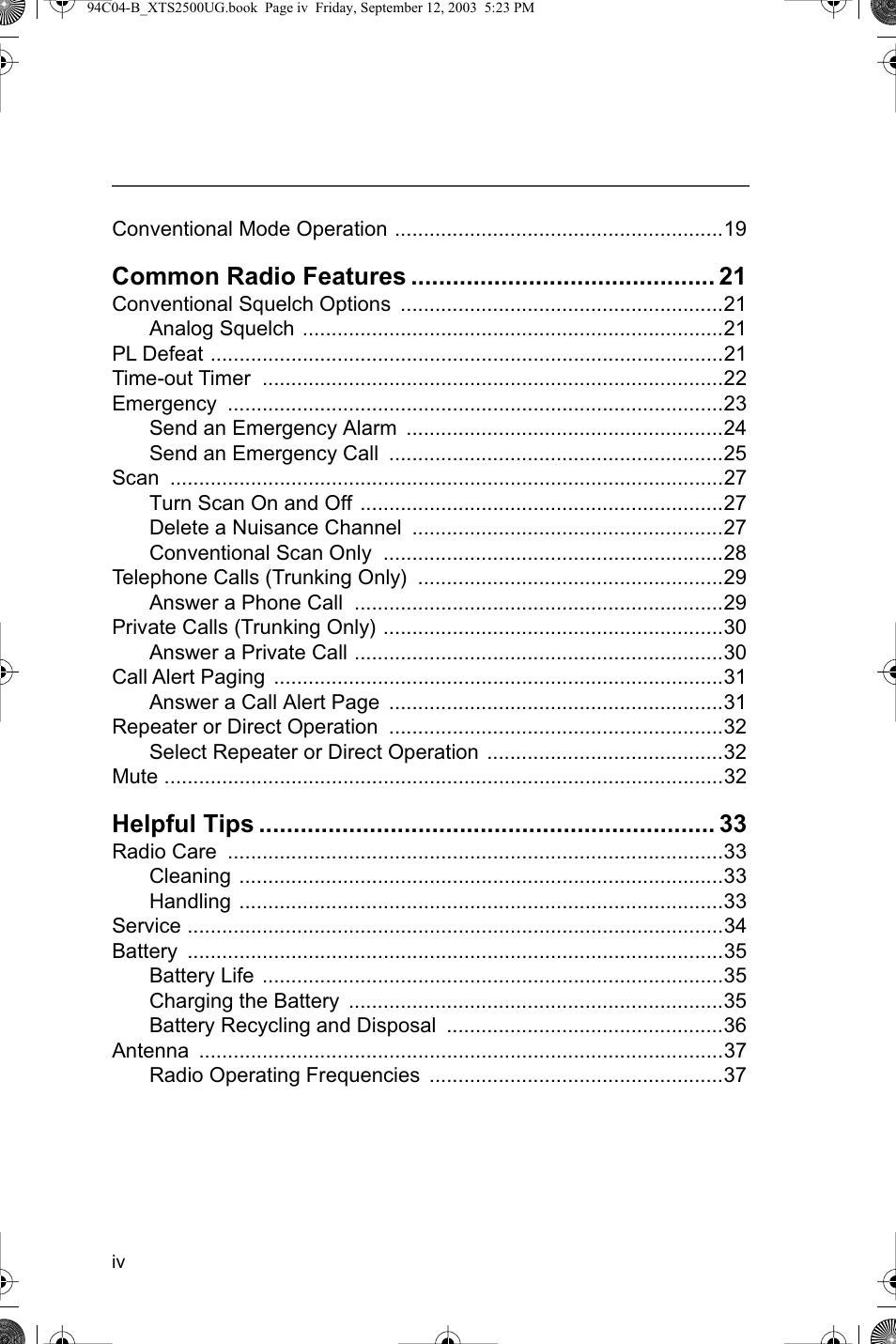 Common radio features, Helpful tips | Motorola XTSTM 1500 User Manual | Page 8 / 66