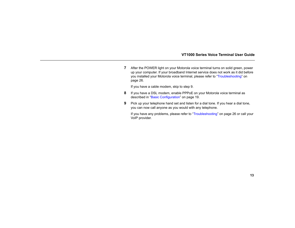 Motorola VT1000 User Manual | Page 19 / 42