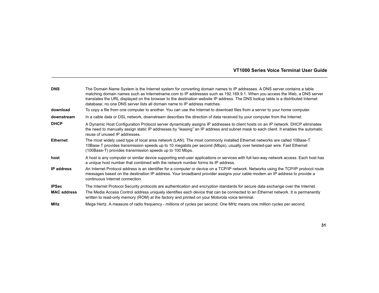 Motorola VT1000 User Manual | Page 37 / 42