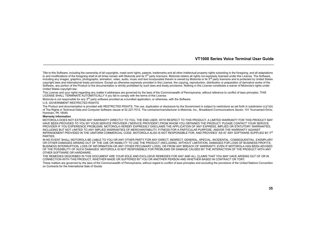 Motorola VT1000 User Manual | Page 41 / 42