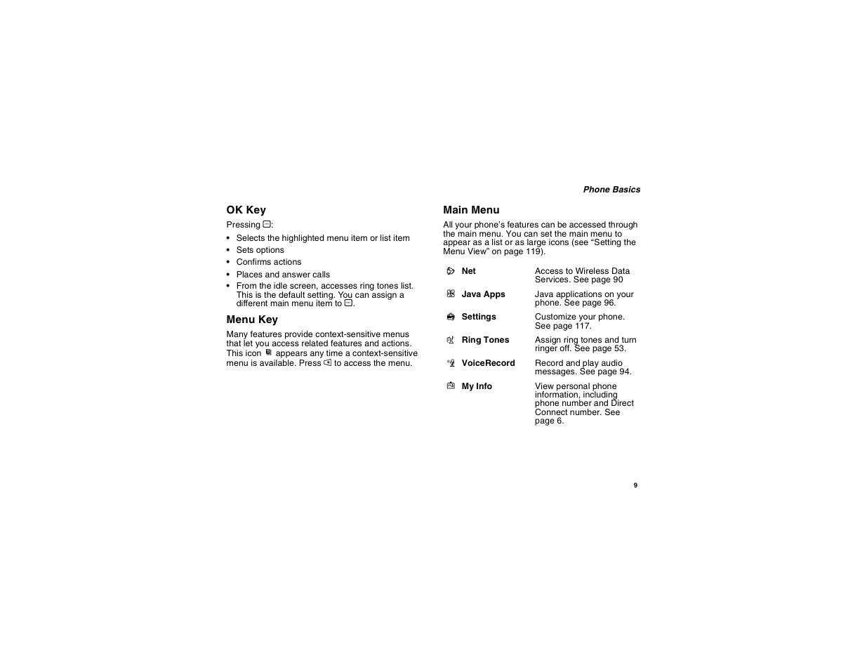 Motorola i265 User Manual | Page 19 / 183