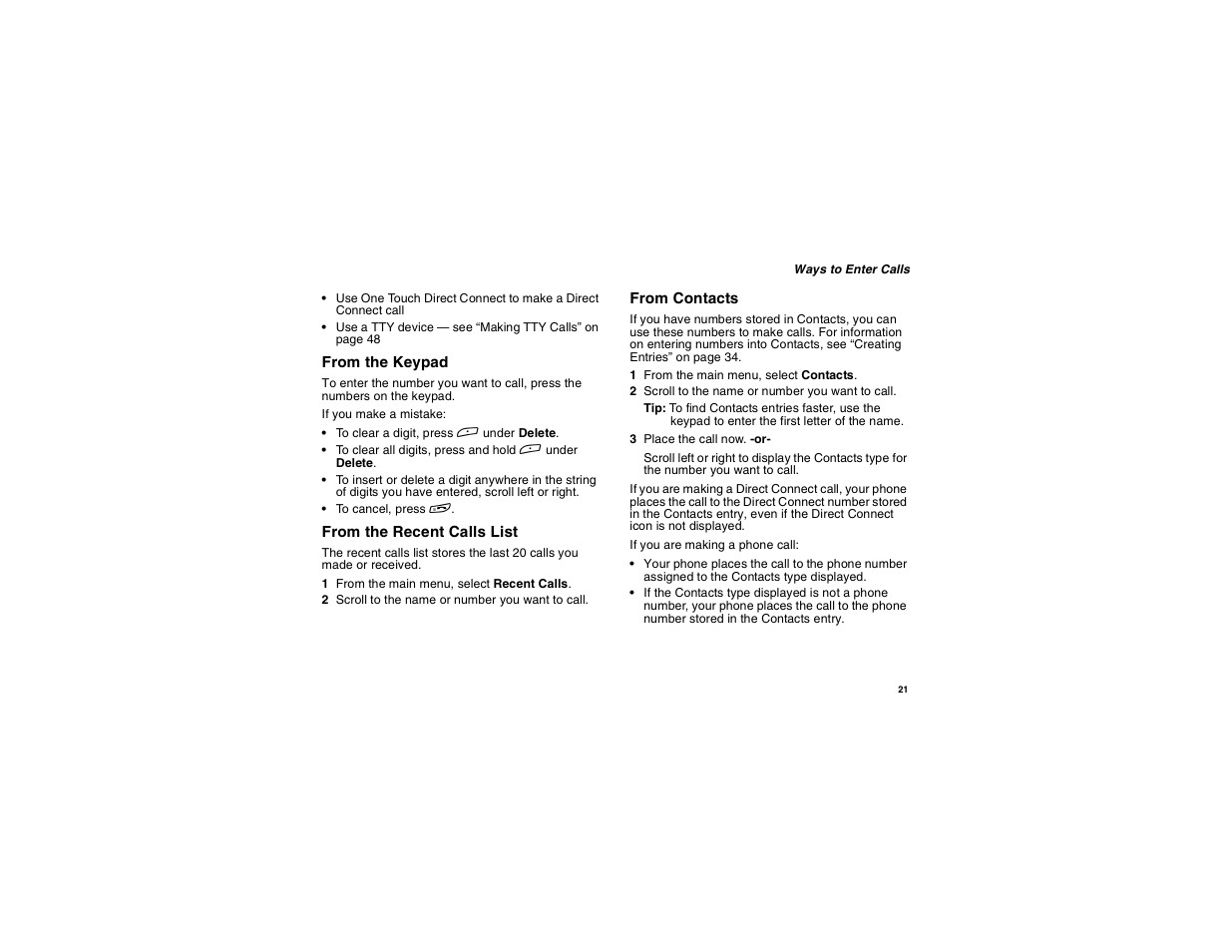 Motorola i265 User Manual | Page 31 / 183