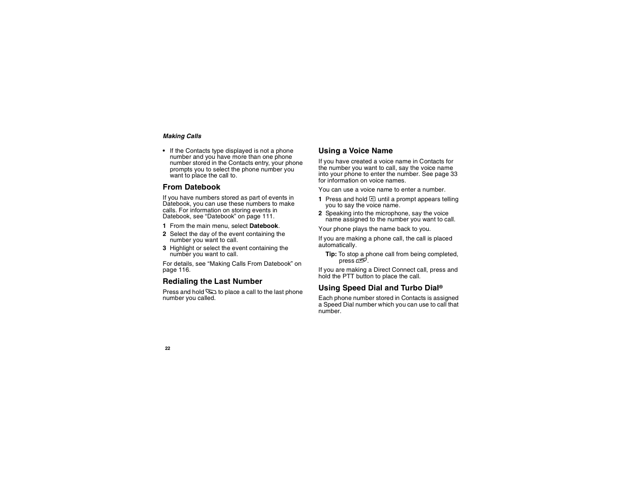 Motorola i265 User Manual | Page 32 / 183