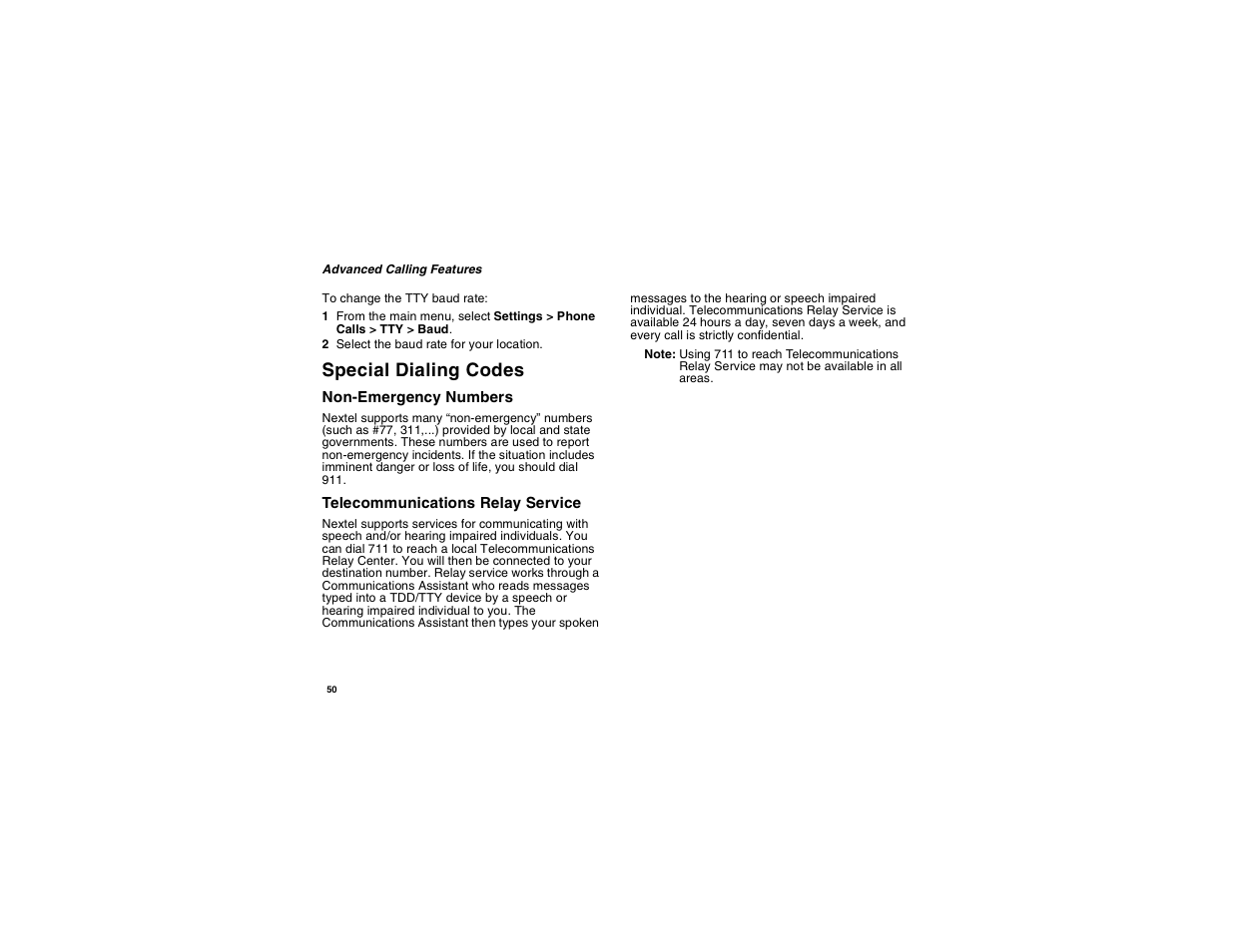Special dialing codes | Motorola i265 User Manual | Page 60 / 183