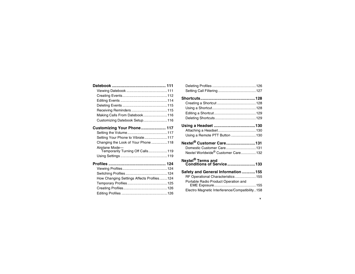 Motorola i265 User Manual | Page 7 / 183