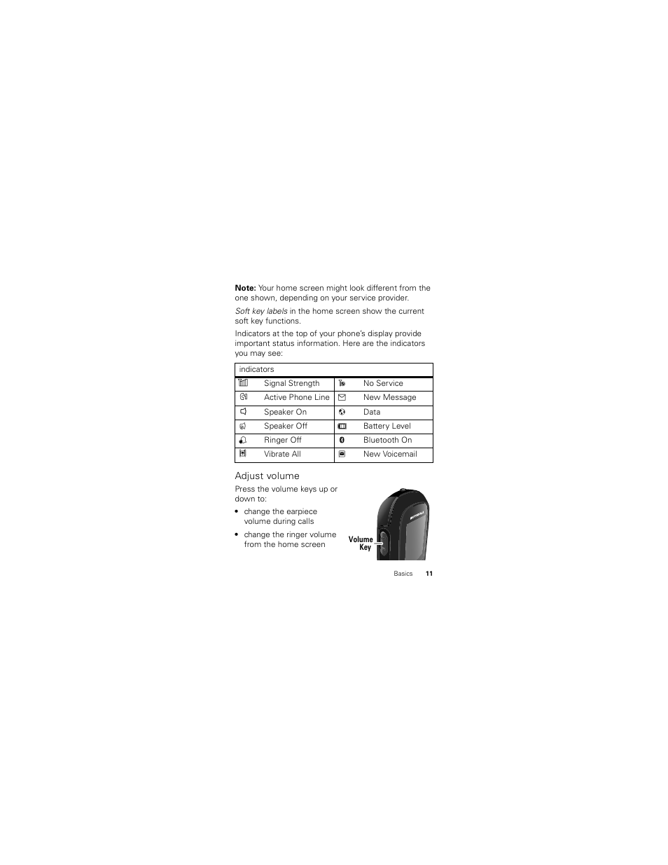 Adjust volume | Motorola Clutch I475 User Manual | Page 13 / 64